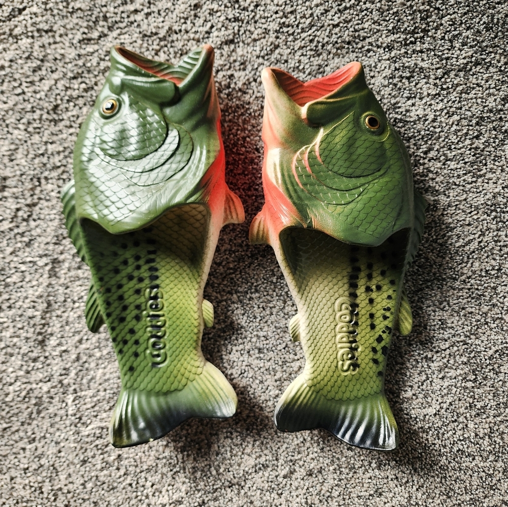 Coddies Green Fish-Shaped Sandals Size M 7-8